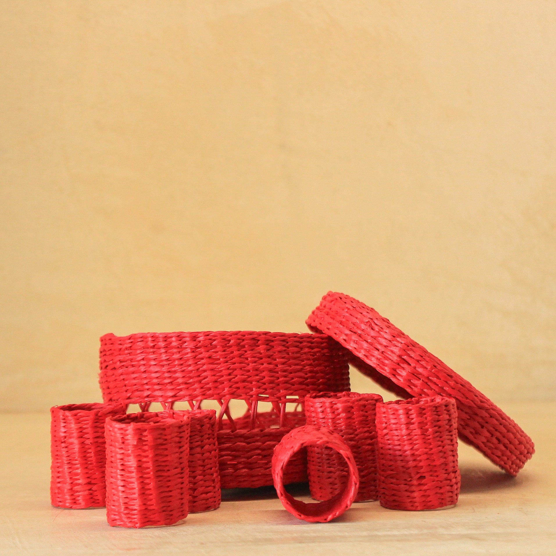 Napkin Rings Red - Set of 6